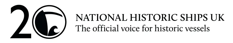 NHS UK 20th Anniversary logo in black with a tagline
