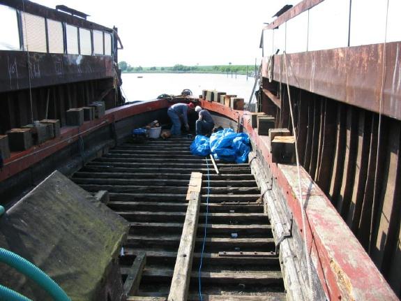 SUSAN - in boatyard